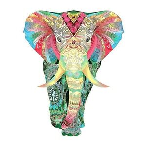 Colorful Elephant wooden puzzle medium 4A